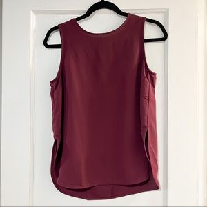 FOREVER 21 Contemporary Burgundy Red Purple Sleeveless Blouse Top Size S